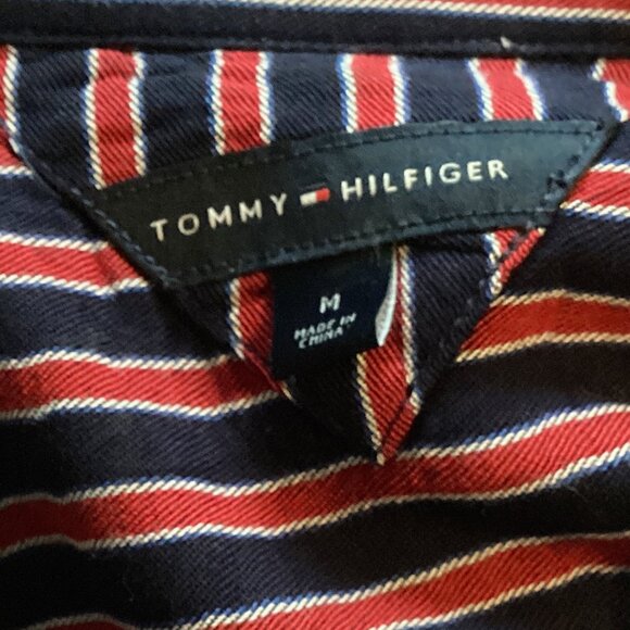 Tommy Hilfiger Striped Shirt (red, white, navy) - Size M - Picture 4 of 4